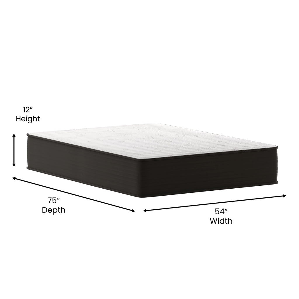 12” Foam & Pocket Spring Hybrid Mattress, Full K8910