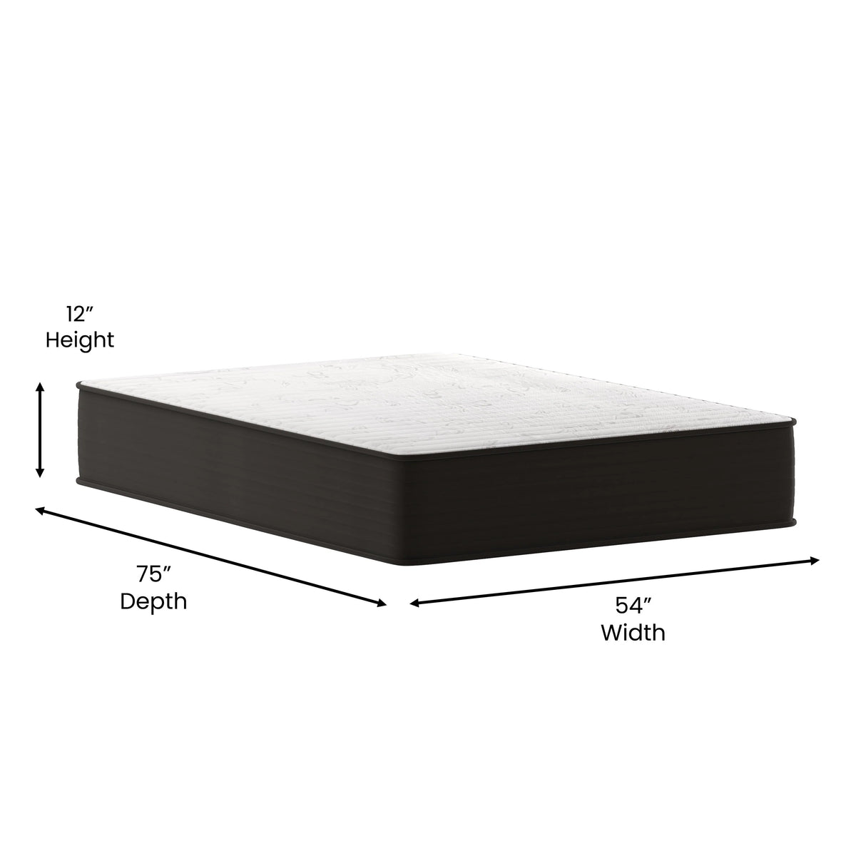 12” Foam & Pocket Spring Hybrid Mattress, Full K8910