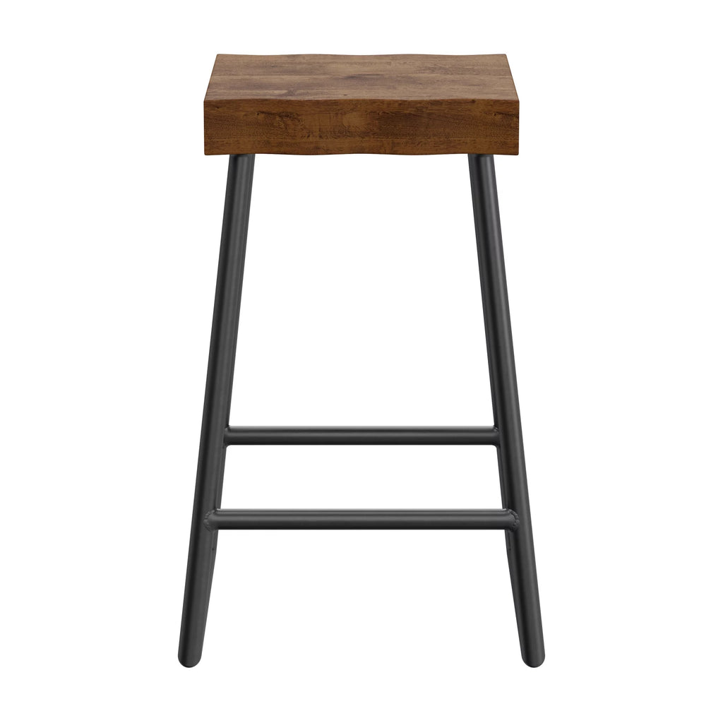 Natural Sheesham Wood Backless Counter Height Stool G653