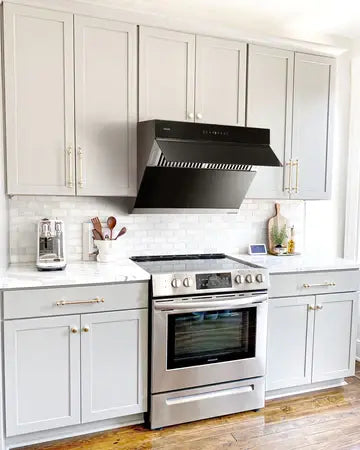 30'' Black Glass Slant Rangehood R5225