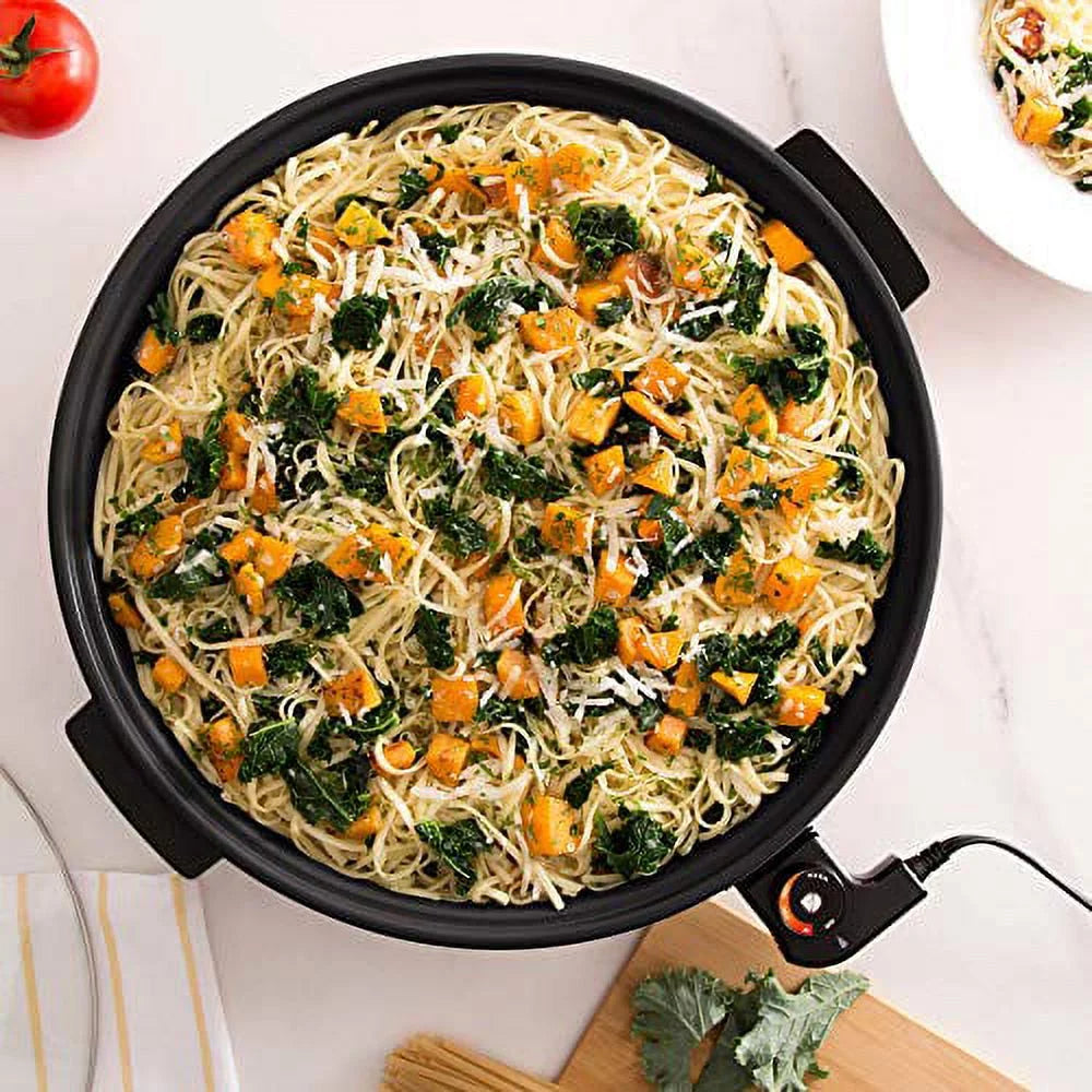 14 inch Nonstick Electric Skillet, 20 Cup Capacity, Black A955542