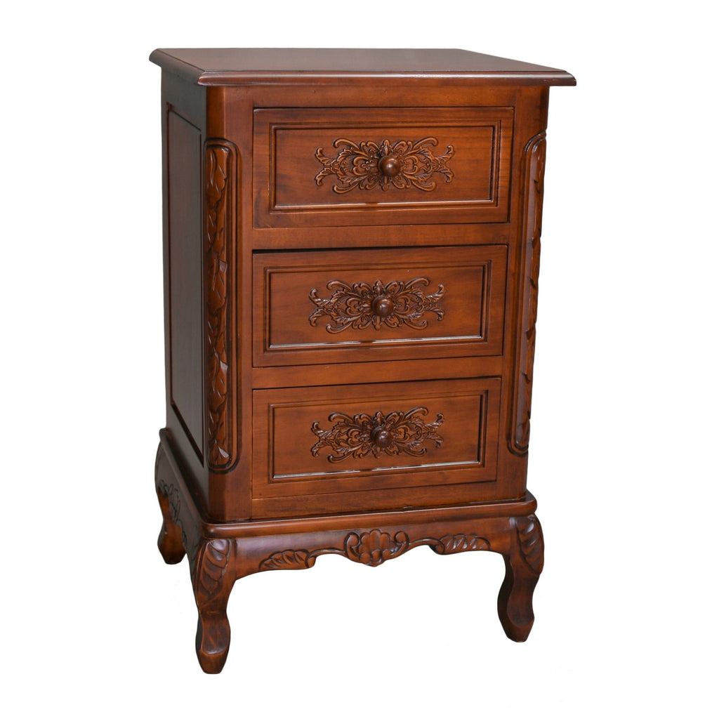 Carved Wood End Table G453