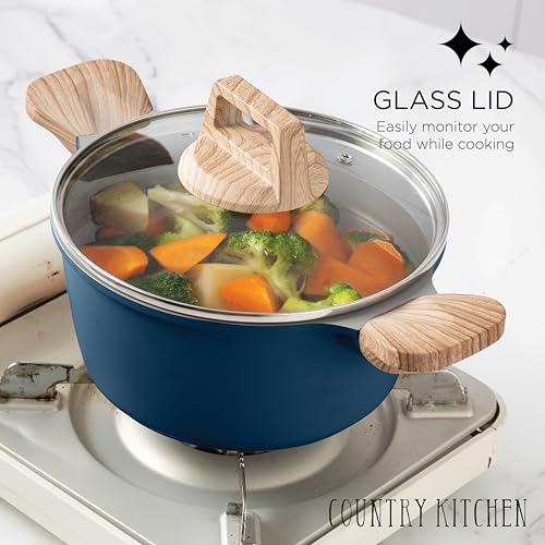 14 Pcs Nonstick Cast Aluminum Cookware Set with Utensils O18837