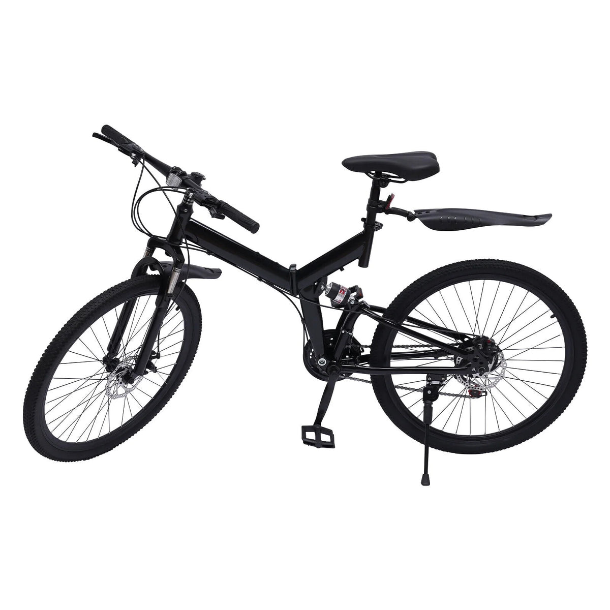 21 Speed Folding Mountain Bike Carbon Steel Adults Foldable Bicycle K618