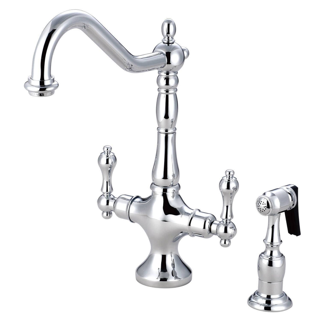 Chrome Kitchen Faucet with Solid Brass Side Sprayer A170