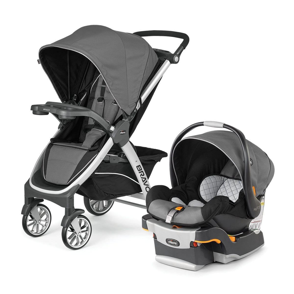 Black Stroller with Infant Car Seat V1757