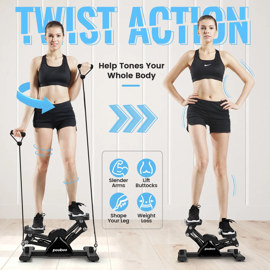 Mini Stepper Machine with Resistance Bands P9617
