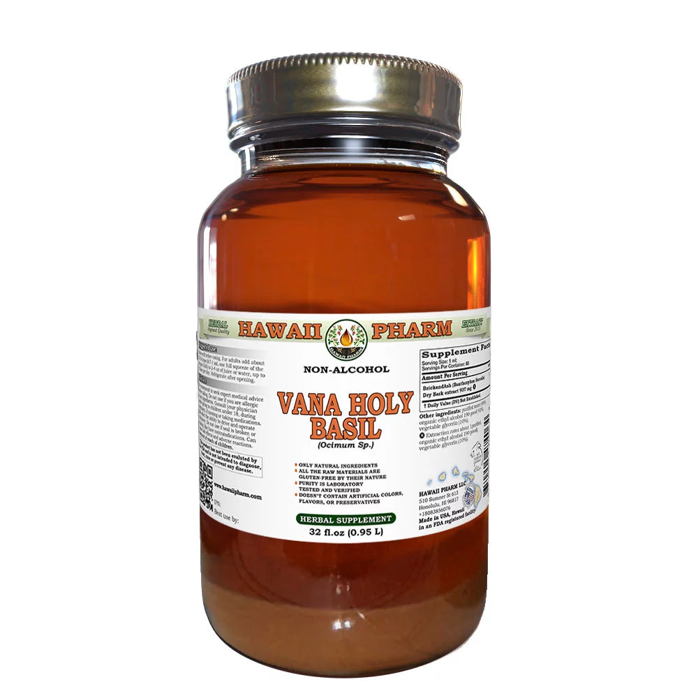 Holy Basil Dry Leaf Liquid Extract Tincture 32 Fl.Oz F8095