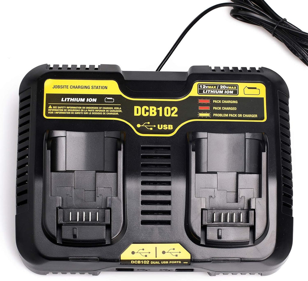 20V Dual Port Battery Charger Pack of 2 K8868