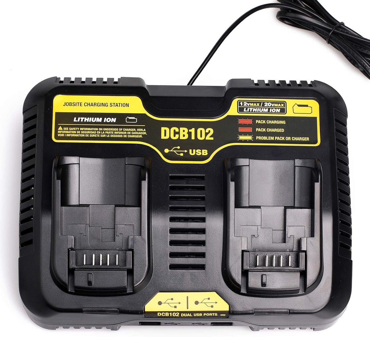 20V Dual Port Battery Charger Pack of 2 K8868