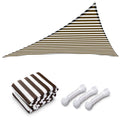 Brown White Triangle Sun Sail Shade Canopy H2119