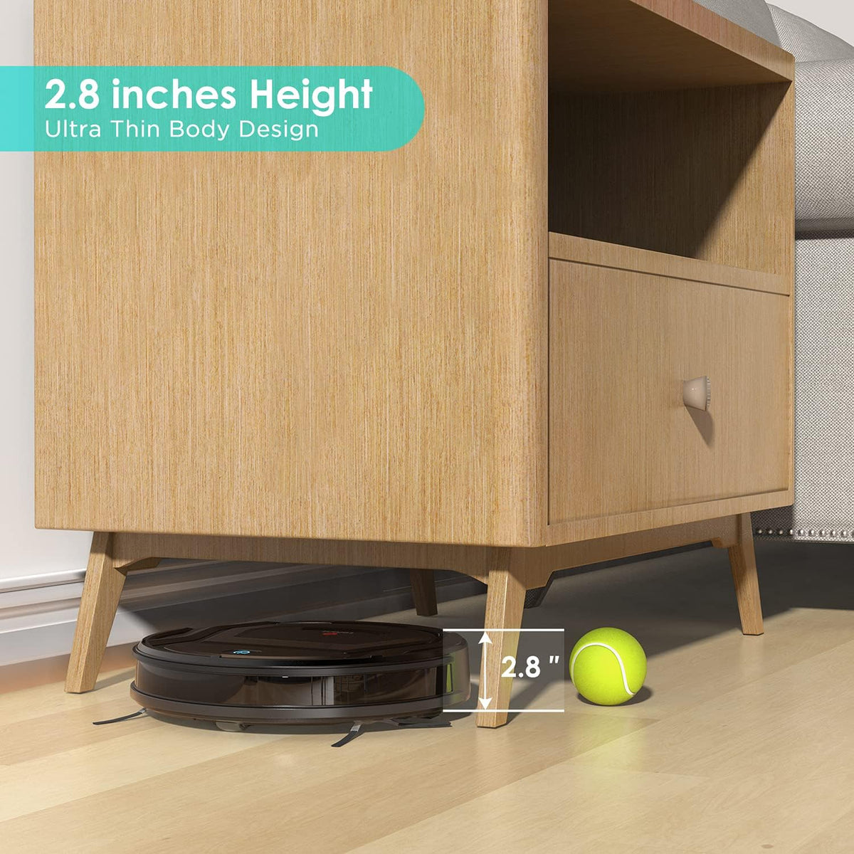 Robot Vacuum and Mop Tangle-free Suction Ultra-Thin Robotic Vacuum Cleaner Z839295
