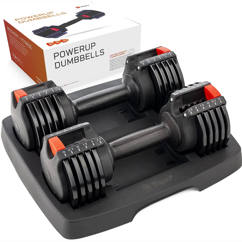 15 Pound Adjustable Dumbbells Set, 2 Pcs L1634