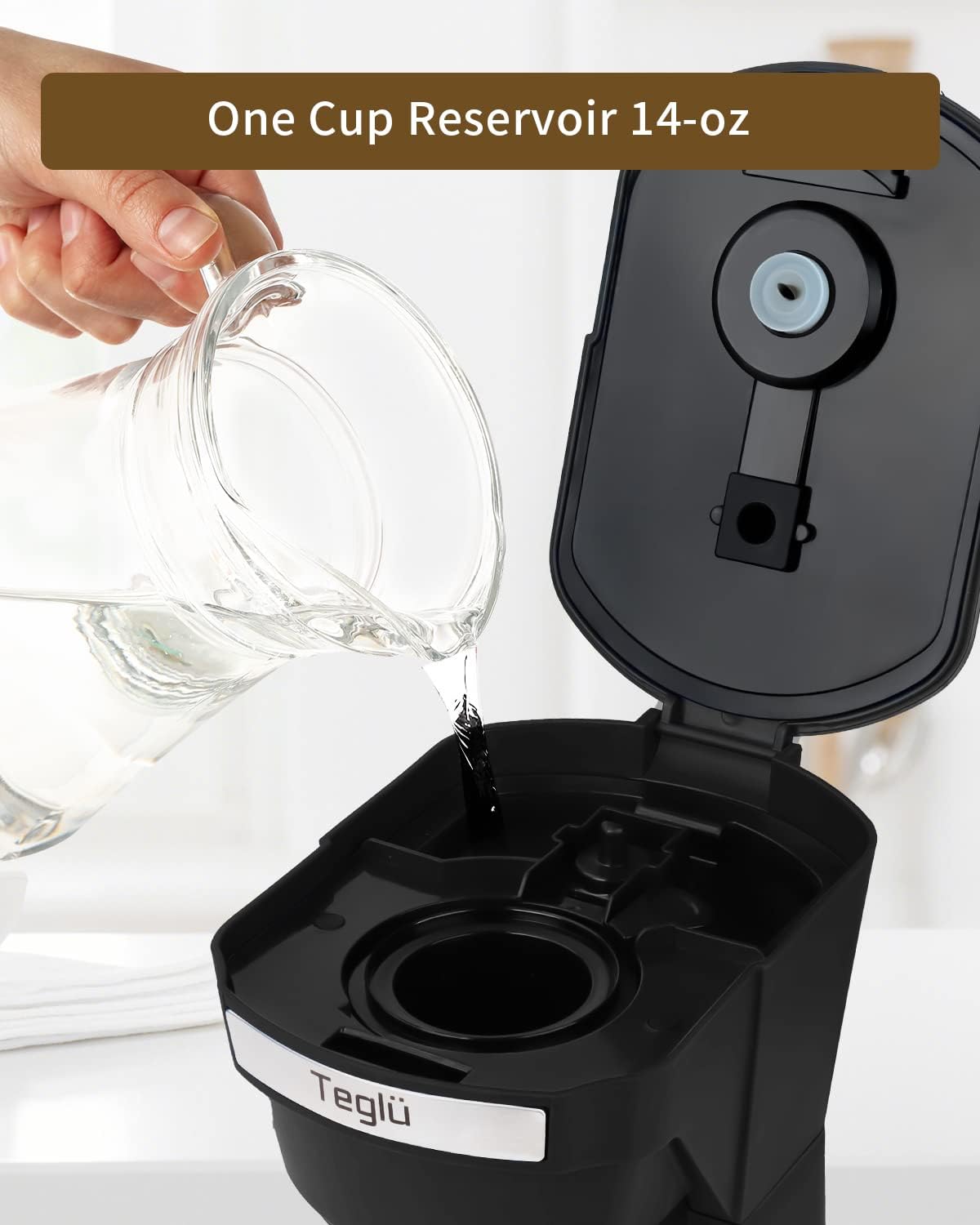 Single Serve Coffee Maker for K Cup Pods & Ground Coffee, Black G178556