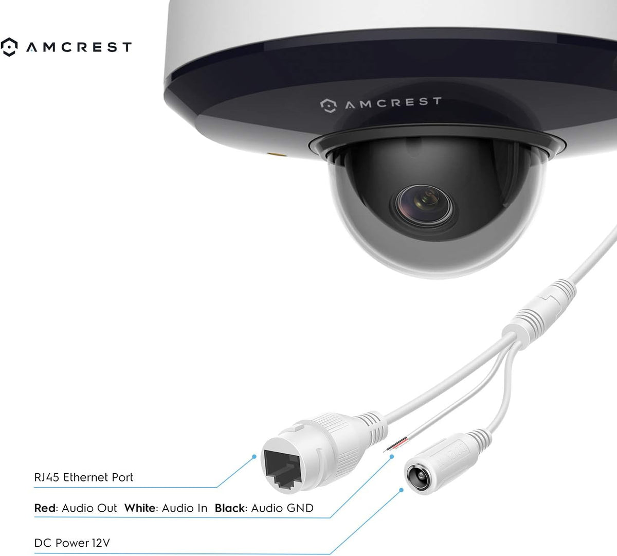 1080P PTZ Outdoor IP PoE Camera with 3X Optical Zoom, Night Vision up to 49ft, Pan/Tilt G25171