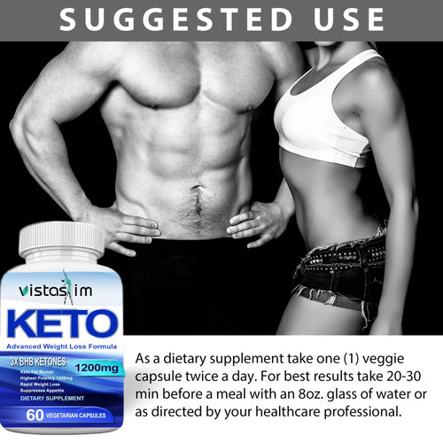 1200mg Pure Ketone 180 Pills Ketogenic Diet (3 Pack) E799