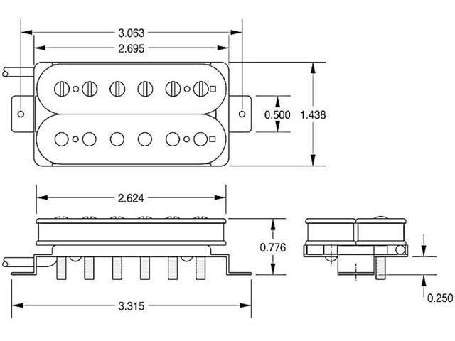 Black Humbucker Bridge Pickup Q285695