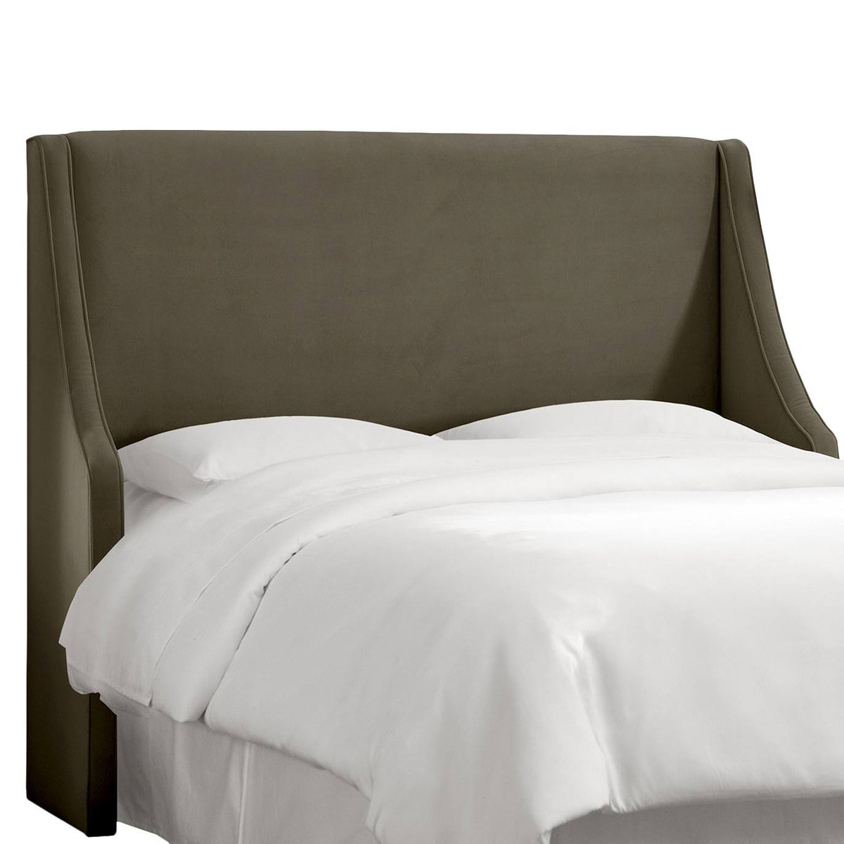 California King Velvet Wingback Headboard F725