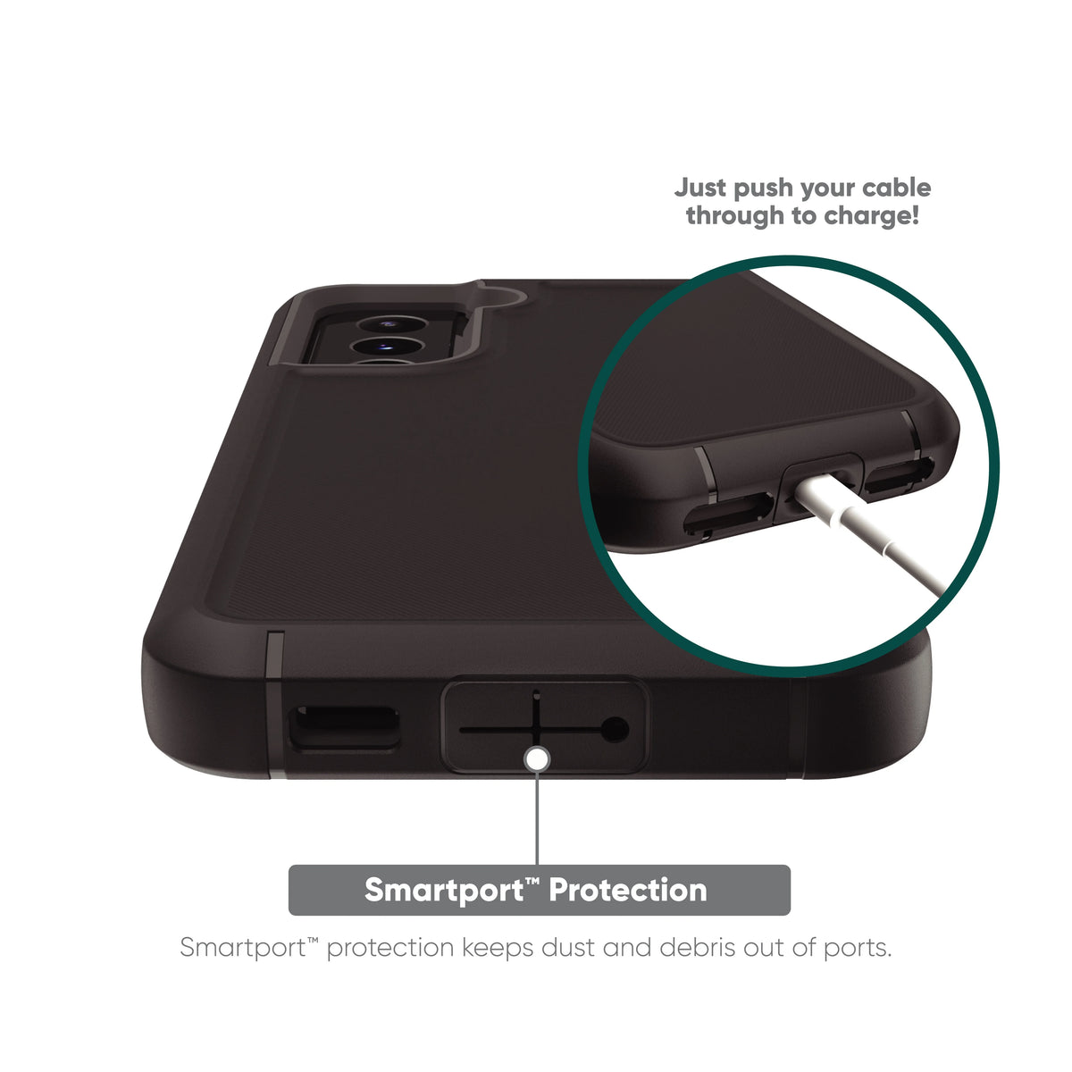 Rugged Phone Case with Holster Black G97383