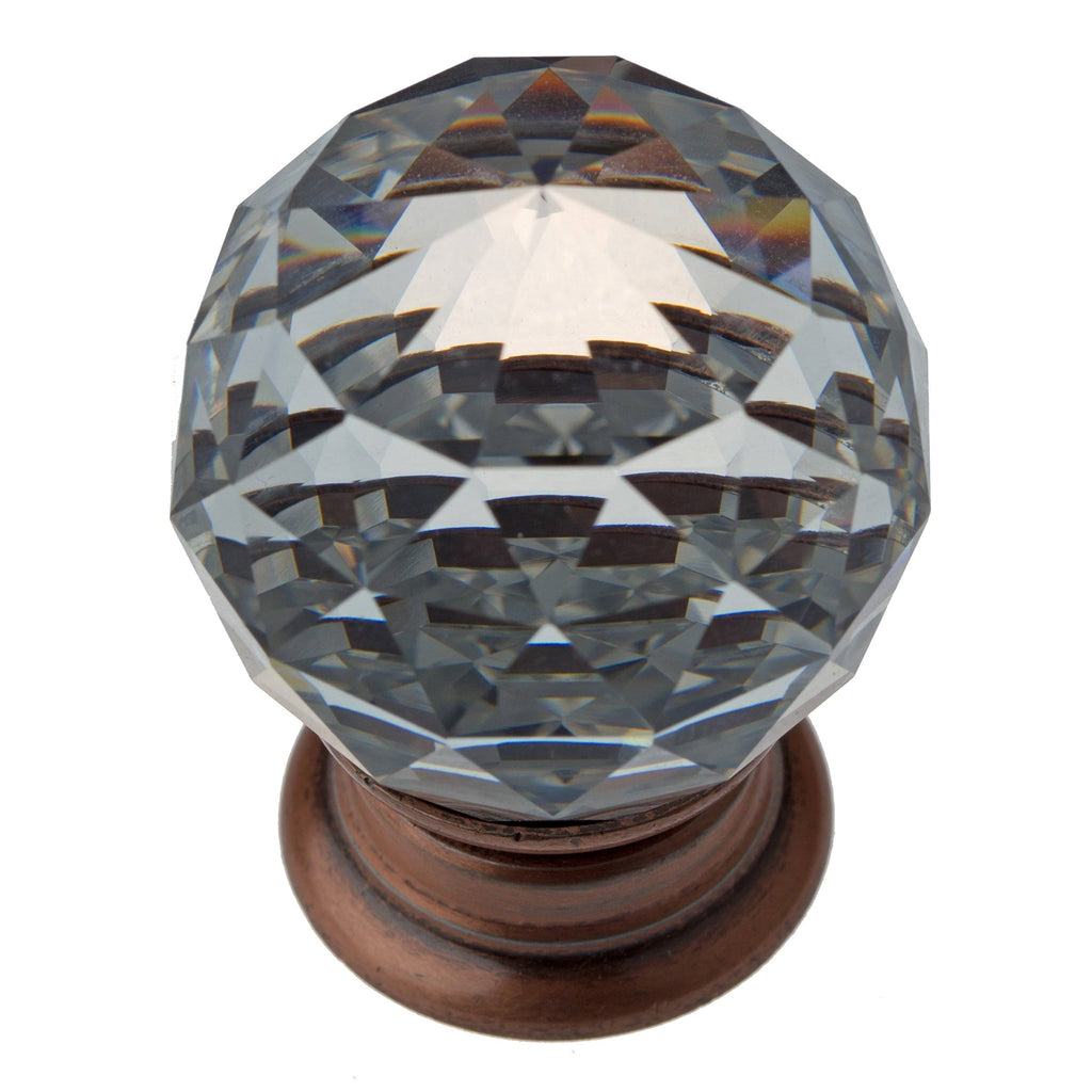 Clear K9 Crystal Cabinet Knobs Oil Rubbed Bronze (Pack of 10 or 25) O374