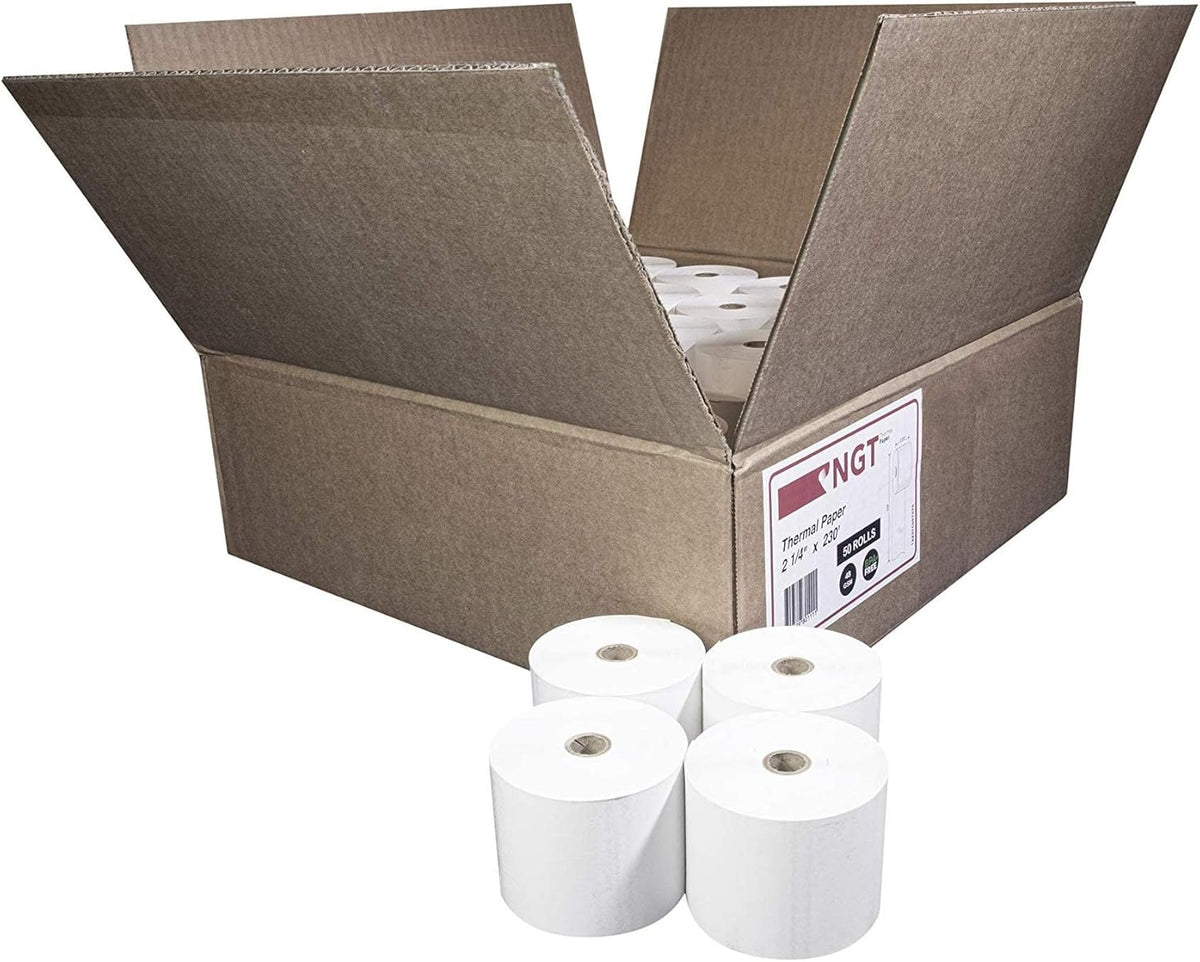50 pcs 2 ¼ inch x 230 ft Thermal Paper Rolls L754
