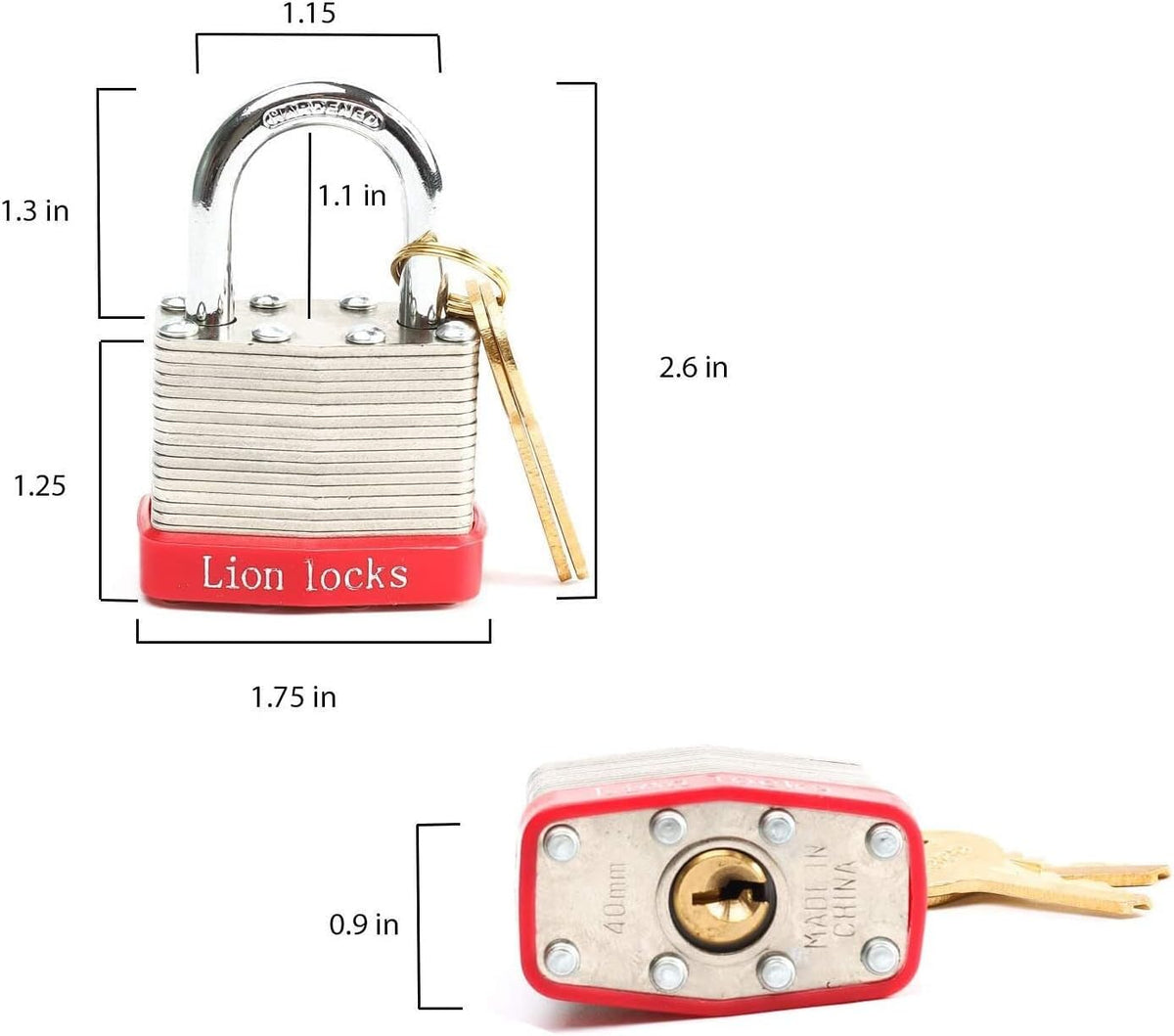 24 Keyed-Alike Padlocks with 1.25” Shackle, Hardened Steel Case, Brass Cylinder C789