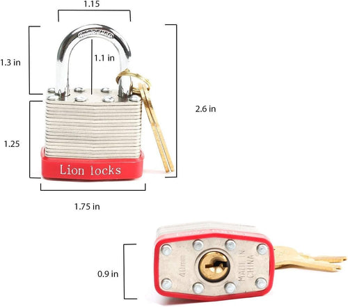 24 Keyed-Alike Padlocks with 1.25” Shackle, Hardened Steel Case, Brass Cylinder C789