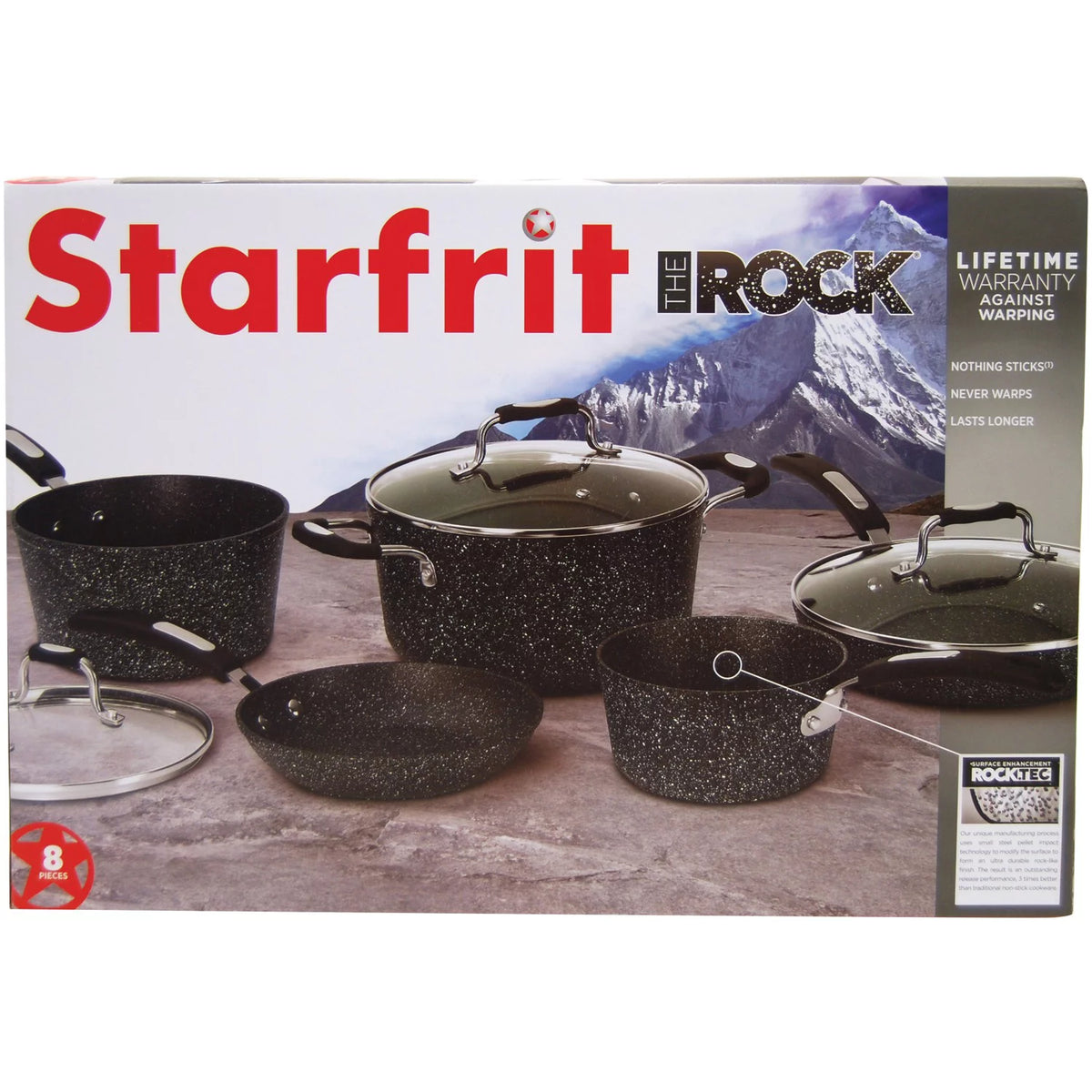 9-Piece Black Cookware Set with Bakelite Handles O83205