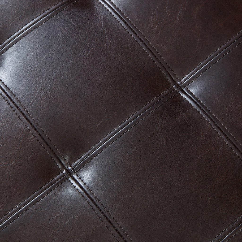Tufted Leather Storage Ottoman T3550