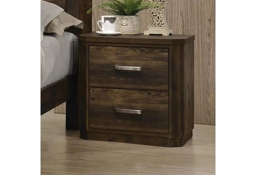 Rustic Walnut Nightstand I582155