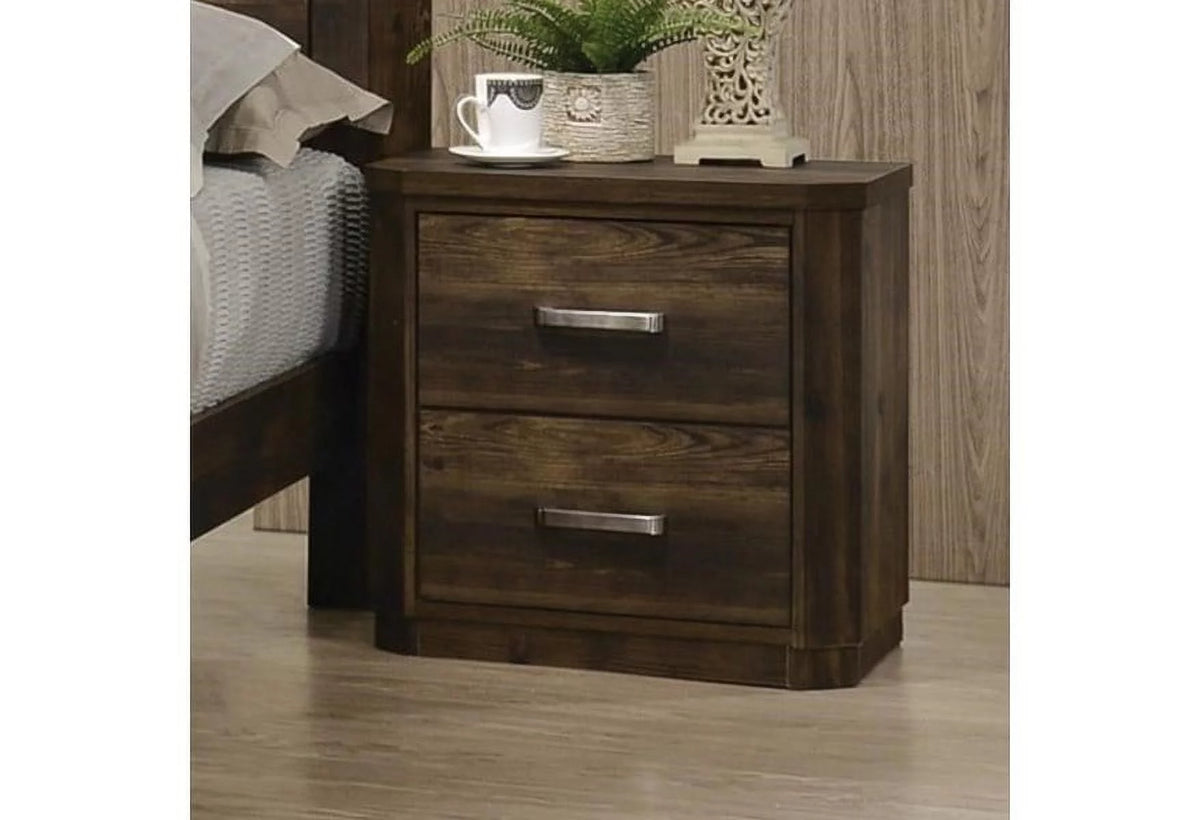Rustic Walnut Nightstand I582155