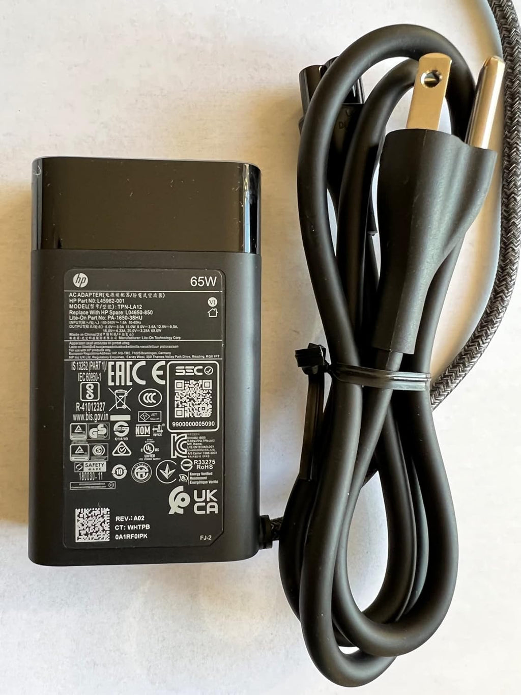HP 65W USB C Replacement Power Adapter Pack of 2 L635560