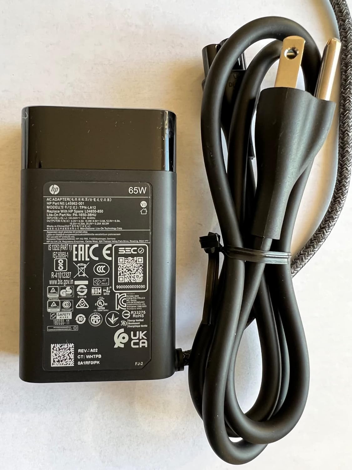 HP 65W USB C Replacement Power Adapter Pack of 2 L635560