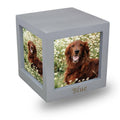 Medium Wood Memorial Urn with Silver Photo Frame H9429