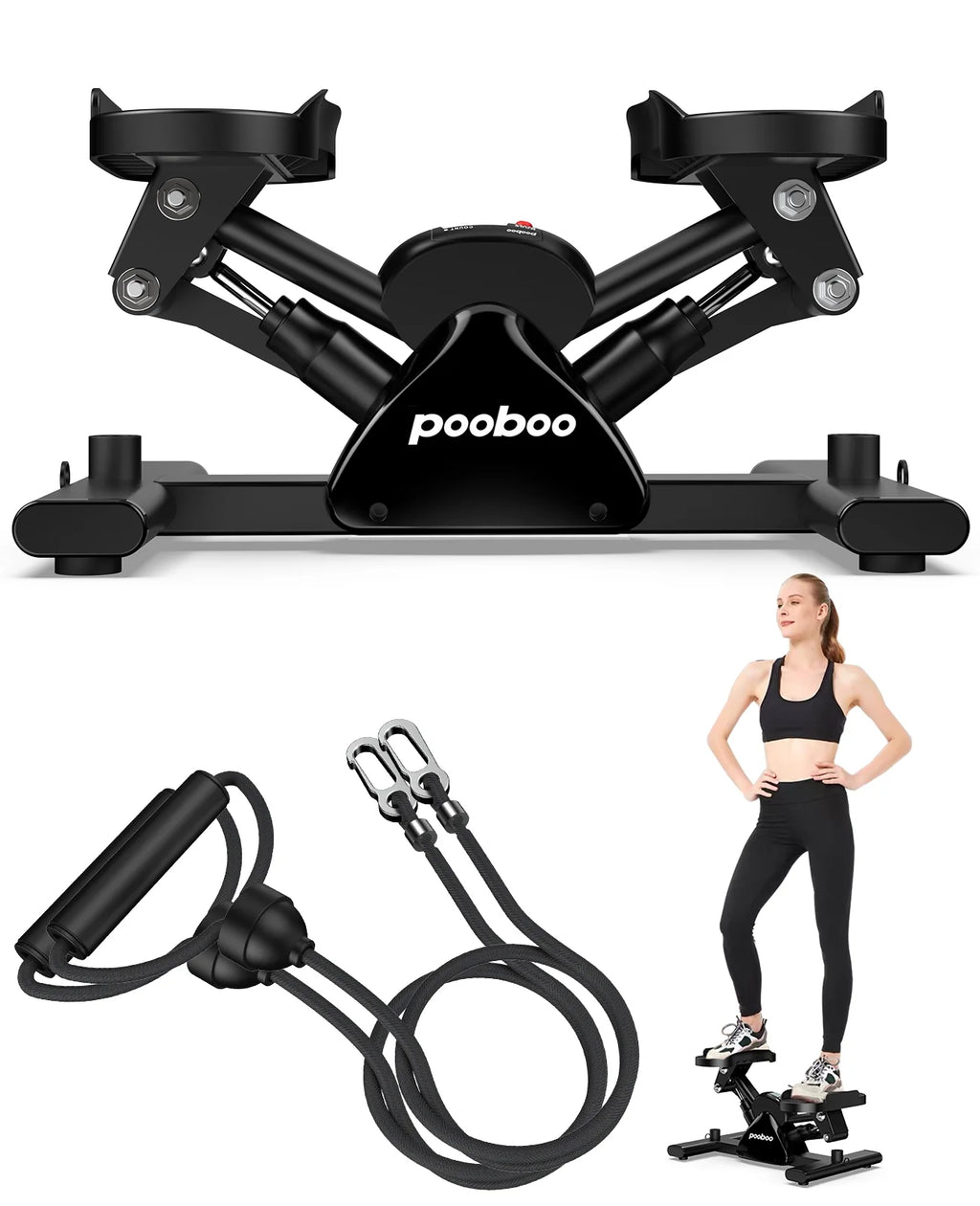 Mini Stepper Machine with Resistance Bands P9617