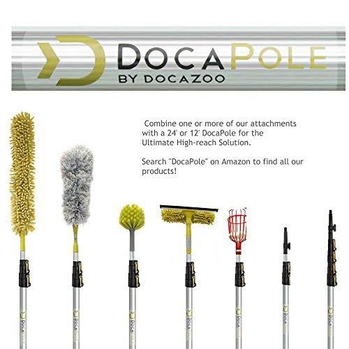 24 Foot Extension Pole Cleaning Kit with 3 Dusting Attachments and 1 Window Squeegee V584961