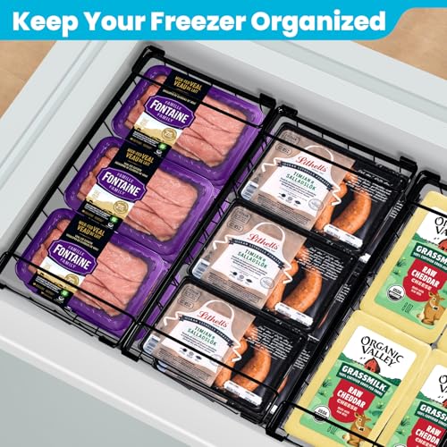 6 Pack Black Freezer Organizer Bins Y778