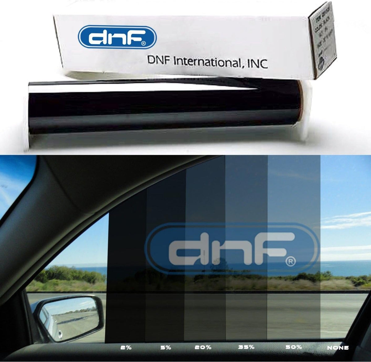 Black 35% 24" X 100 Feet Window Tint Film with Squeegee G1530