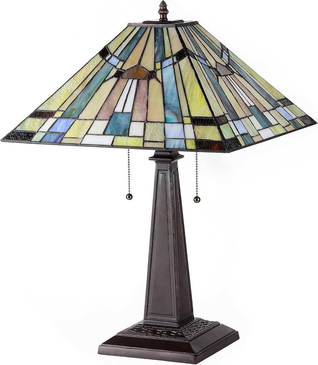 2 Light Mission Table Lamp 16" Shade T1742