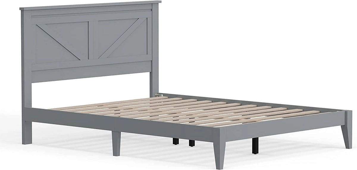 Queen Solid Wood Platform Bed Y41614