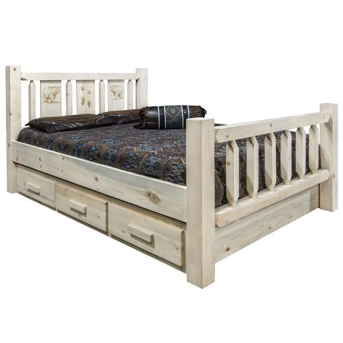 Solid Wood Twin Storage Bed G2693