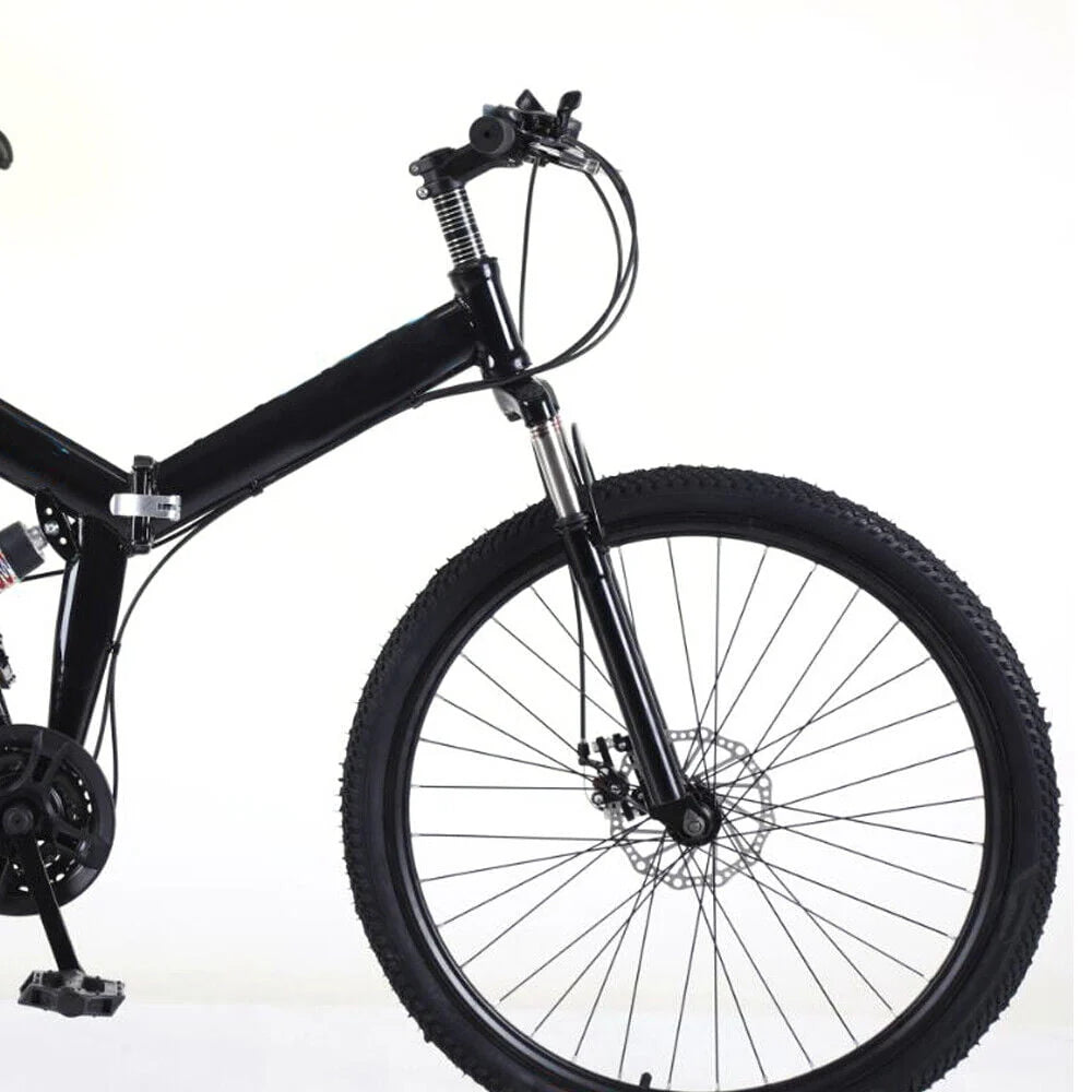 21 Speed Folding Mountain Bike Carbon Steel Adults Foldable Bicycle K618
