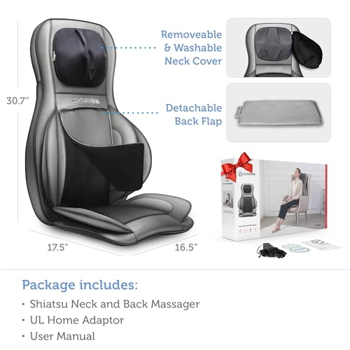 Heated Shiatsu Neck Back Massager Chair Pad Y347214