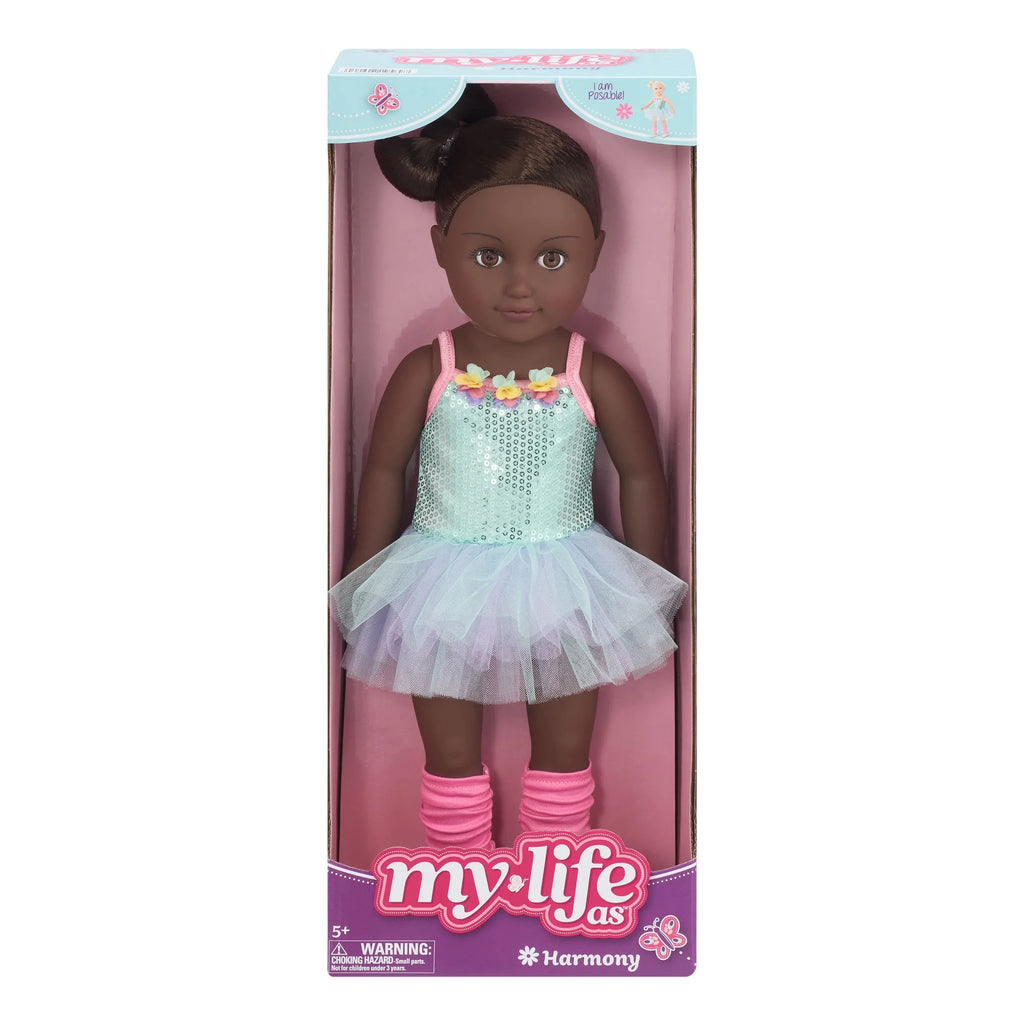 18 inch Posable Doll with Brown Eyes D712001