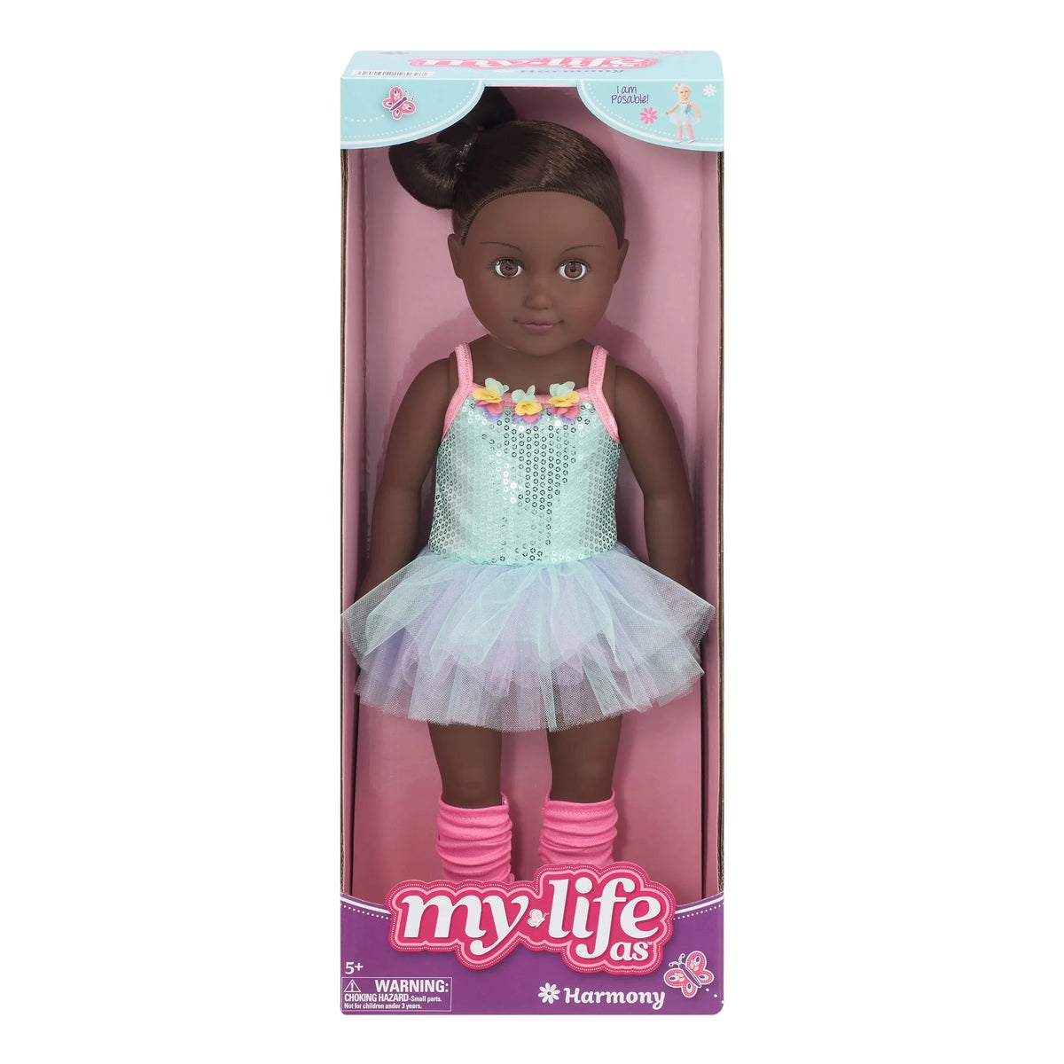 18 inch Posable Doll with Brown Eyes D712001