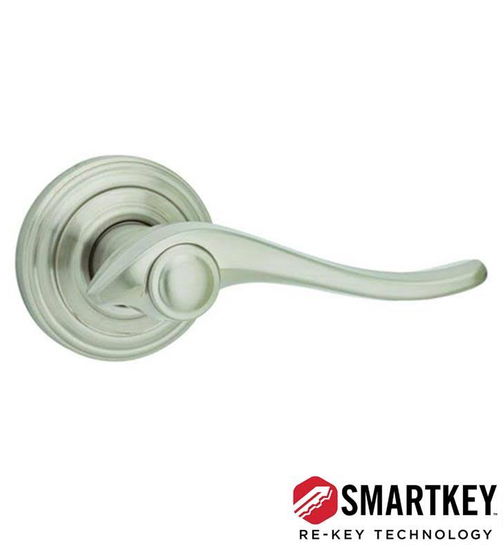 Right Hand Avalon Lever Interior Double Cylinder Handleset Trim Satin Nickel Finish W5353