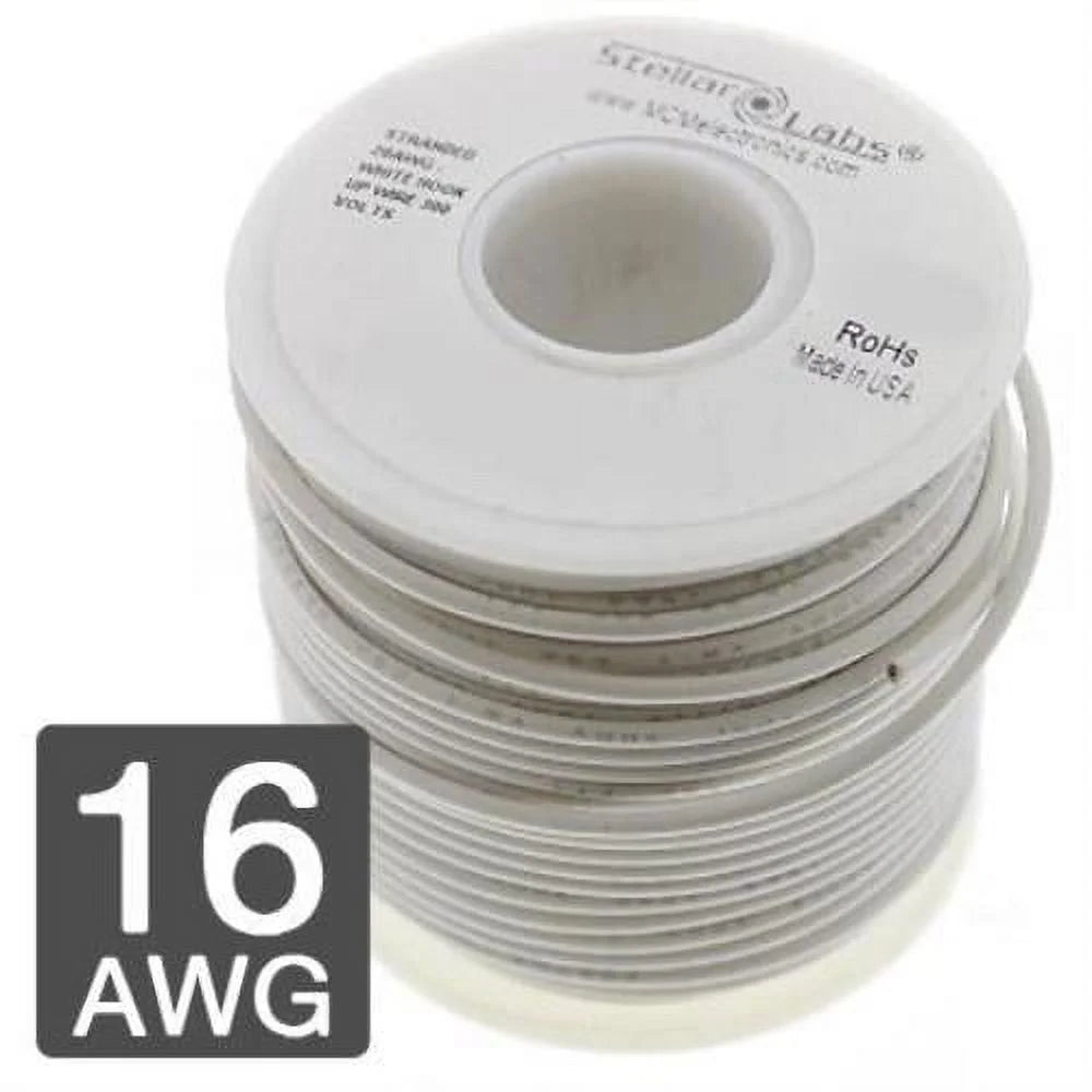 16AWG Automotive Primary Wire 50' White P576