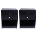 2 Drawer Wooden Nightstand Set of 2 P9605
