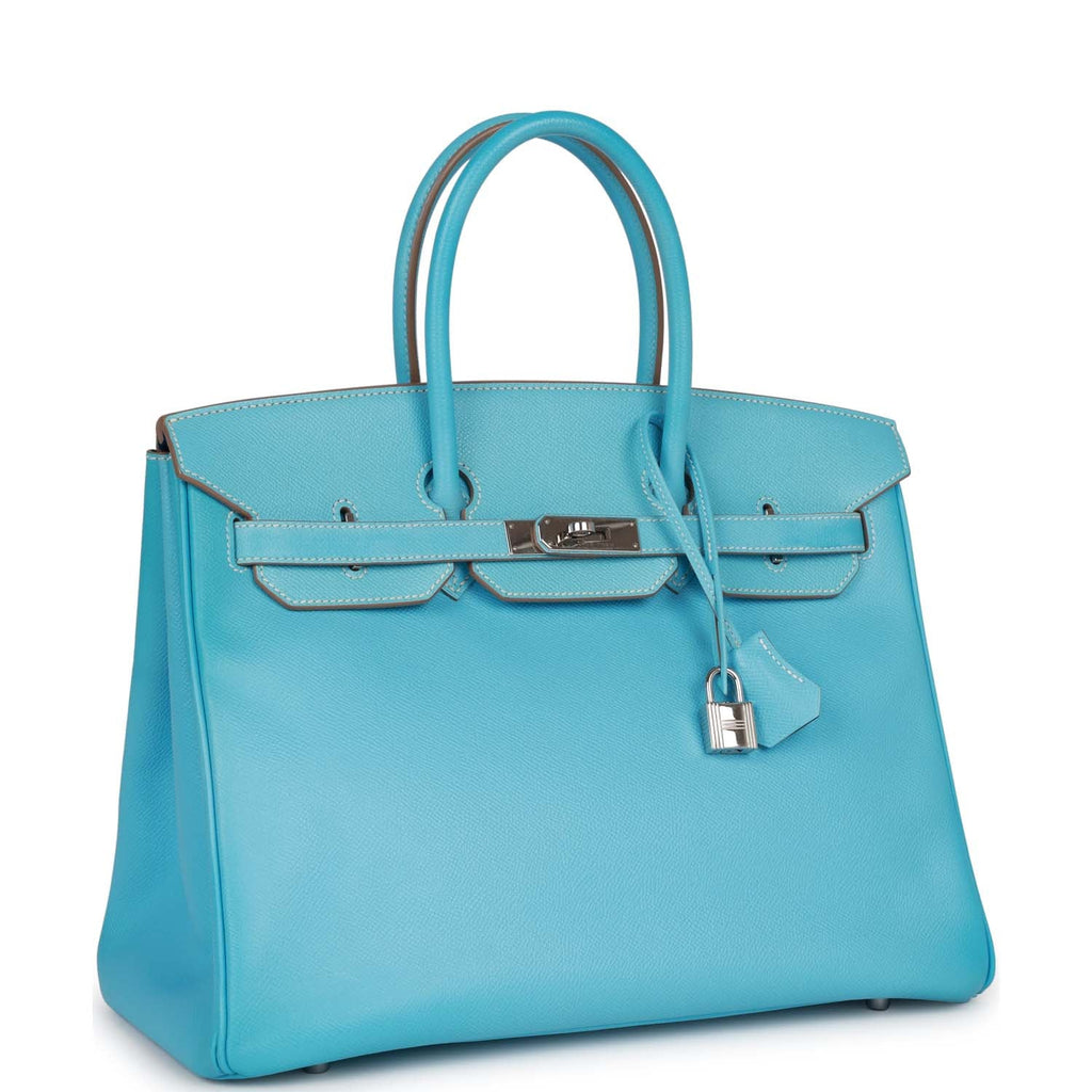 Pre-owned 35 Celeste Epsom Leather Handbag O46872