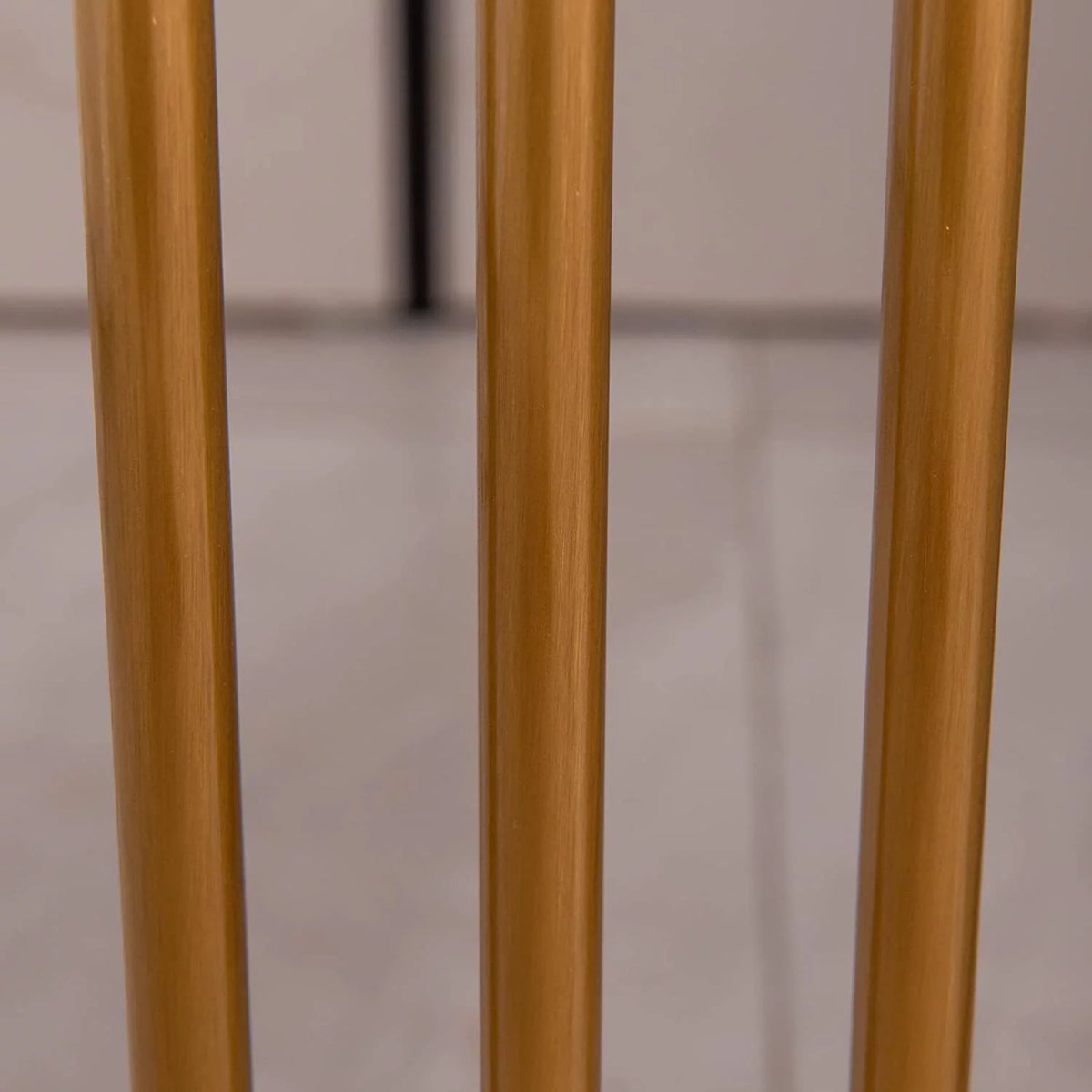 Round End Table with Golden Stainless Steel Frame Y7687